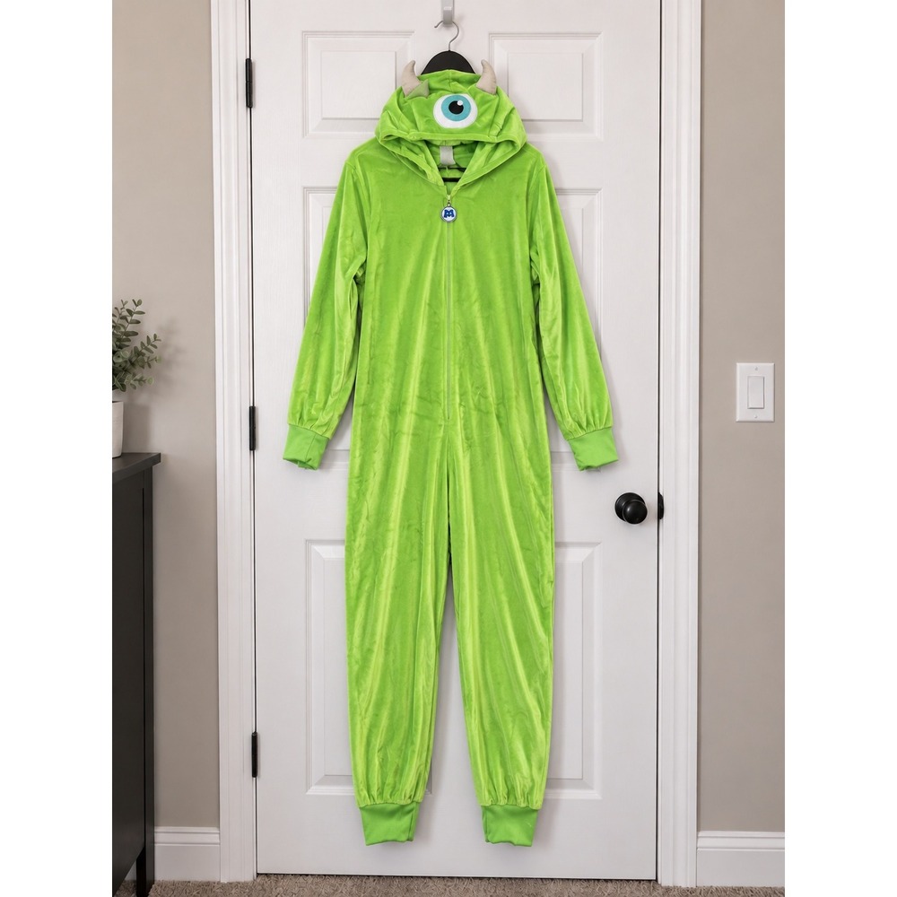 Spirit Halloween Monsters Inc Mike Wazowski Costume Union Suit L/XL Green Plush